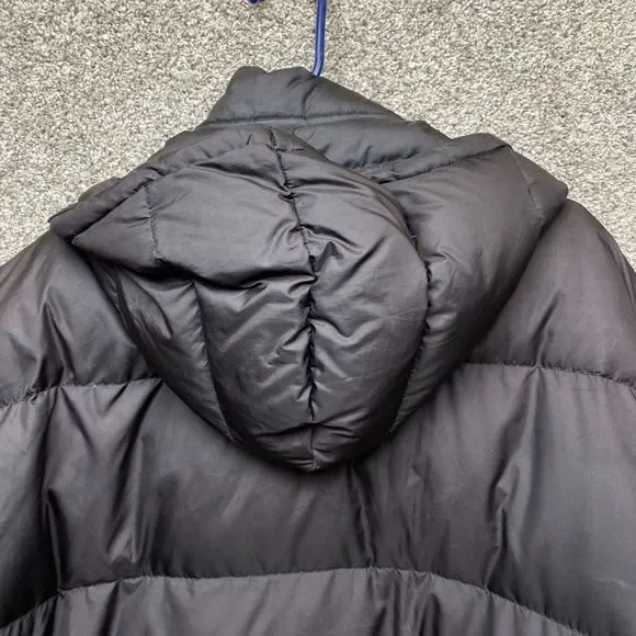 Ralph Lauren Polo Down Puffer Winter Jacket Mens XL Black Full Zip Snap Hood - Picture 9 of 11